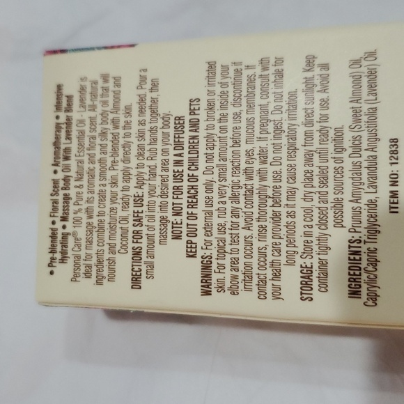 100% pure and natural essential Lavender oil‎ blended with sweet almond oil new - Picture 4 of 5